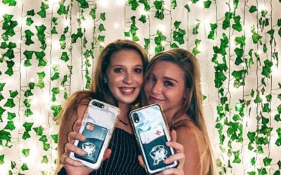 Impromptu CBK pic with our Blue Watercolor and White Grey Marble iPhone Case designs – all can be found at https://casesbykate.com/ #trending #smallbusiness #college #phonecases