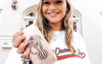 @_camrynhall with our transparent elephant on ball case  get this and so many others at the link in bio :) • • • • • • • • #trending #phonecase #smallbusiness #case #college #university