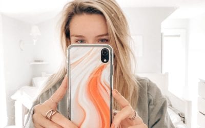 Spring is here and that means new case designs like this Orange Creamsicle Marble Design !!  Find it in our Marble category at casesbykate.com. #cutephonecases #orangecreamsicle #spring #shoponline
