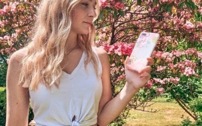 our floral watercolor case  obsessed with this one for summer! check it out with the link in bio!