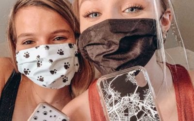Love our matching phone cases and masks (City Map and Paw Print) ♥️ We’re adding more masks to the site each day– Check them out!