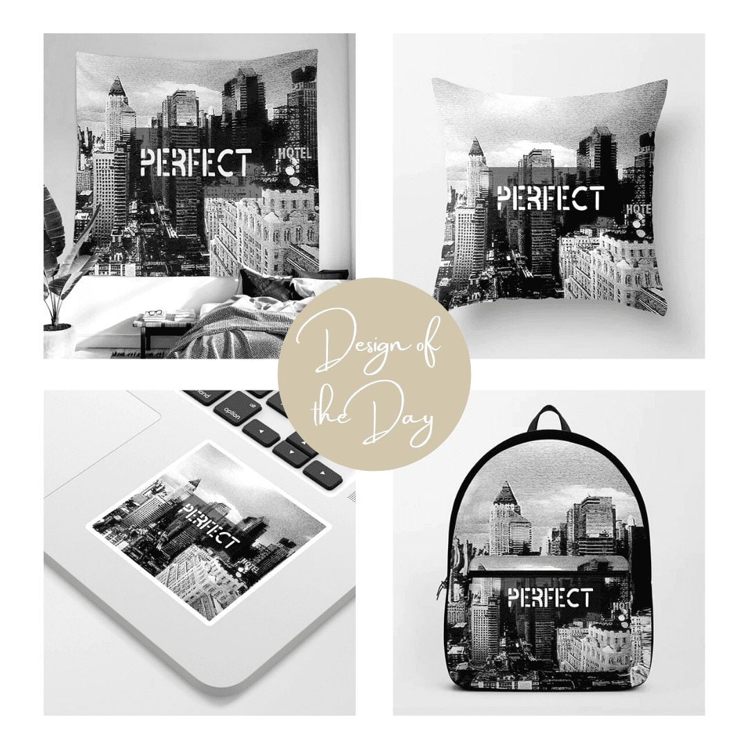 If you love #NYC, today’s #designaday is ‘perfect’ for you 🖤 #perfect #nyc #bigapple #city #blackandwhite #newyork #harry #shopsmall