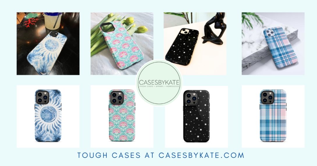 We are loving the quality and feel of our tough case collection. Be sure to check out the new designs now available at casesbykate.com!